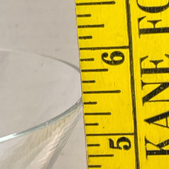 Handcrafted Clear Glass Martini Glasses With Bubble-Infused Red Orb Base - Set O - Picture 7 of 9